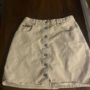 Calvin Klein Vintage 100% Cotton yellow denim button up shirt size 9